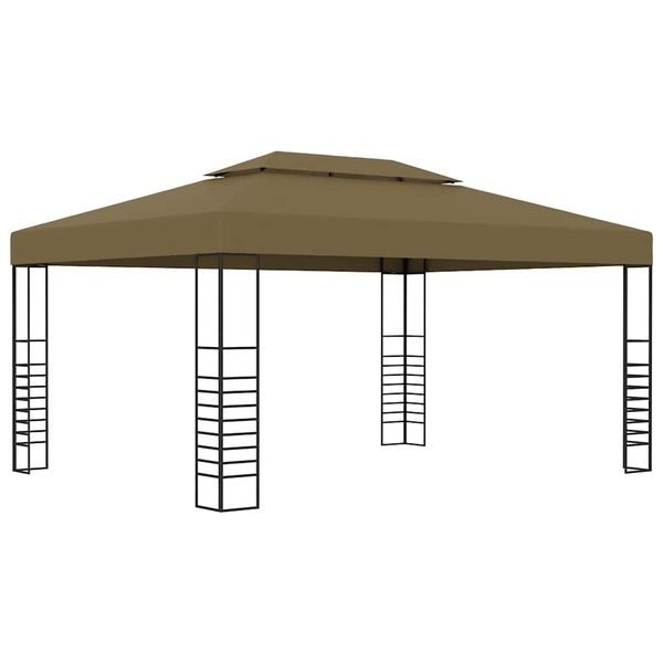 vidaXL Altánok 3x4 m, sivohnedý 180 g/m²