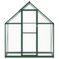 vidaXL Skleník so základovým rámom zelený 169x58x195 cm hliník