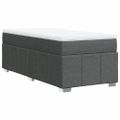 vidaXL Posteľný rám boxsping s matracom tmavosivý 80x200 cm látka