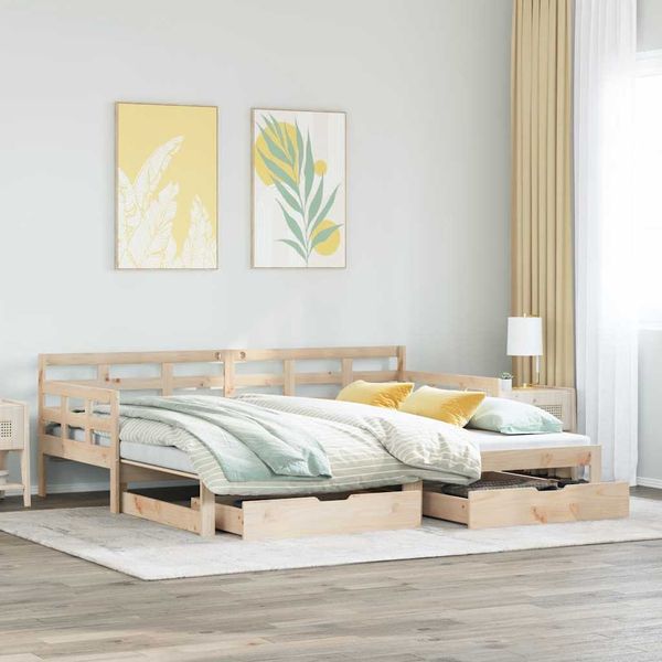 vidaXL Rozkladacia denná posteľ s matracmi bez matraca 90x200 cm