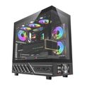 Počítačová skriňa DarkFlash DS950V s displejom (čierna) + 6 ventilátorov