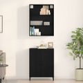 vidaXL Highboard Čierny dub 69,5 x 32,5 x 180 cm Kompozitné drevo
