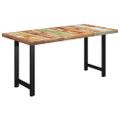vidaXL Jedálenský stôl, nohy v tvare H 180x90x77 cm, recyklovaný masív