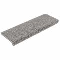 vidaXL Schodové rohože 10 ks 65x21x4 cm sivé s obdĺžnikovým okrajom