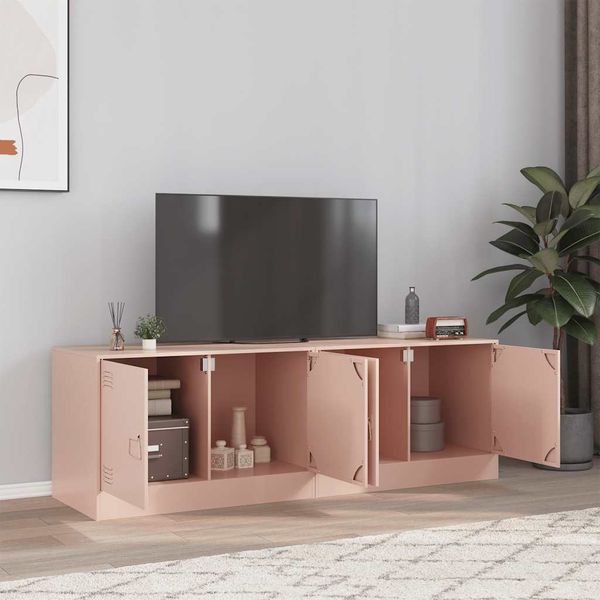vidaXL TV skrinky 2 ks ružové 67x39x44 cm oceľ