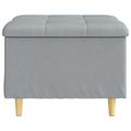 vidaXL Ottoman s Úložným Priestorom Svetlosivá 60 x 60 x 45 cm látka