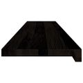 vidaXL Schodiskové stupne 16 ks hnedočierná 120x30x2 cm dubový masív