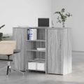 vidaXL Recepčný stôl sivý dub sonoma 135x50x103,5 cm kompozitné drevo