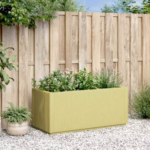 vidaXL Záhradný kvetináč Zelená 80 x 36 x 35 cm PP