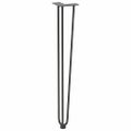 vidaXL vlásenkové nohy pre konzolové stolíky 4 ks, antracitové 72 cm, masívna oceľ
