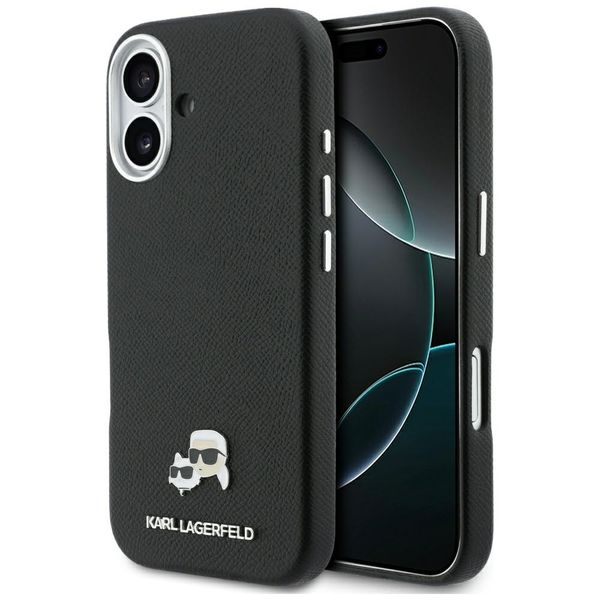 Puzdro Karl Lagerfeld pre iPhone 17 6,3" HC MAGSAFE PU FW W/ K&C HEAD PIN BLACK