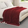 vidaXL Deky Bordeaux červená 150 x 200 cm 1.64 kg Flís