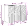 vidaXL Servírovacia skriňa Biela 89 x 34,5 x 80 cm Kompozitné drevo