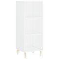vidaXL Vysoká skrinka lesklá biela 34,5x32,5x180 cm spracované drevo