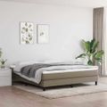 vidaXL Matrac s taštičkovými pružinami stredná tvrdosť sivohnedý 180x200x20 cm látka