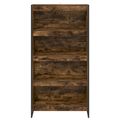 vidaXL Knižnica 80 x 30 x 155 cm Kompozitné drevo Dymová dub