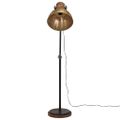 vidaXL Podlahová lampa 25 W starožitná mosadzná 30x30x100-150 cm E27