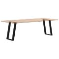 vidaXL Nohy k jedálenskému stolu v tvare U, 2 ks, čierne, 50 x (72-73) cm, oceľové