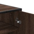 vidaXL Skrinka na topánky hnedý dub 75x38x97,5 cm kompozitné drevo+kov