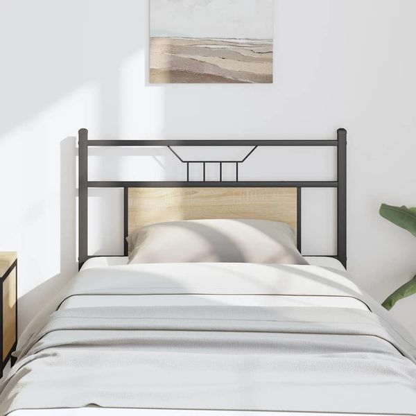 vidaXL Náhradné čelo postele dub Sonoma 90 cm z dreva a ocele