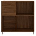 vidaXL Skrinka na platne hnedý dub 84,5x38x48 cm kompozitné drevo