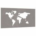vidaXL Záhradná dekorácia 105x55 cm, cortenová oceľ, mapa sveta