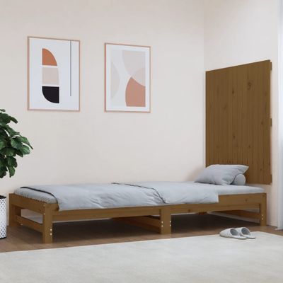 vidaXL Nástenné čelo postele medovohnedé 82,5x3x90 cm masívna borovica
