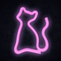 MANTA CAT, LED Neon plexi dekorácia