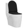 vidaXL WC sedadlo Nastaviteľná Čierny 50 x 36,5 x 5 cm Polypropylén
