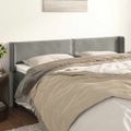 vidaXL Čelo postele so záhybmi bledosivé 183x16x78/88 cm zamat