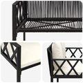 vidaXL Záhradné lavičky 2 -Seater 116 x 56 x 75 cm polyratan