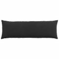 vidaXL Vankúše na pohovku 2 pcs Čierna 120 x 40 cm Kordúrová tkanina