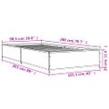 vidaXL Posteľný rám sivý sonoma 100x200 cm kompozitné drevo a kov
