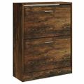 vidaXL Botník dymový dub 63x24x81 cm spracované drevo
