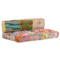 vidaXL Taburetka, patchwork, látka