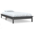 vidaXL Posteľný rám sivý 75x190 cm borovicový masív malé jednolôžko
