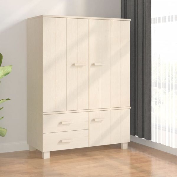 vidaXL Šatník HAMAR, medovo hnedý 99x45x137 cm, borovicový masív