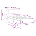 vidaXL Rám postele so skladom Dymový dub 90 x 200 cm Kompozitné drevo