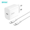BWOO wall charger CDA233 PD 20W 1x USB-C with USB-C - USB-C cable white