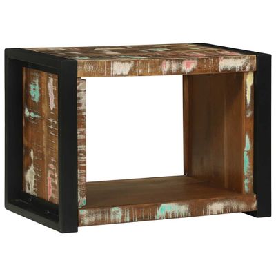 vidaXL Stenová kocka Hnedá 55 x 35 x 40 cm Masívne obnovené drevo
