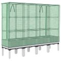 vidaXL Záhon s krytom na skleník ratanový vzhľad 160x40x140 cm