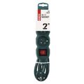 Predlžovací kábel EMOS P1312Z s vypínačom 2 m, 3 zásuvky, zelený, 1 mm2