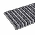 vidaXL Samolepiace schodové rohože 15 ks 65 x 21 x 4 cm Non-Slip Sivá