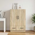 vidaXL Servírovacia skriňa so zásuvkou Dub sonoma 66 x 34,5 x 92 cm