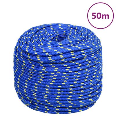 vidaXL Lodné lano červené 6 mm 50 m polypropylén