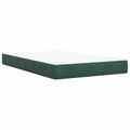 vidaXL Posteľ boxspring s matracom Tmavozelená 120 x 190 cm Zamat