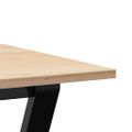 vidaXL Jedálenský stolík v tvare Y 100x50x75 cm borovica a oceľ
