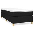vidaXL Posteľný rám s boxspringom Čierna 90x200 cm Látka