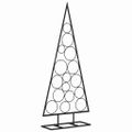 vidaXL Kovový vianočný dekoratívny stromček čierny 125 cm