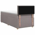 vidaXL Posteľ boxspring s matracom Sivohnedá 90 x 190 cm Látka